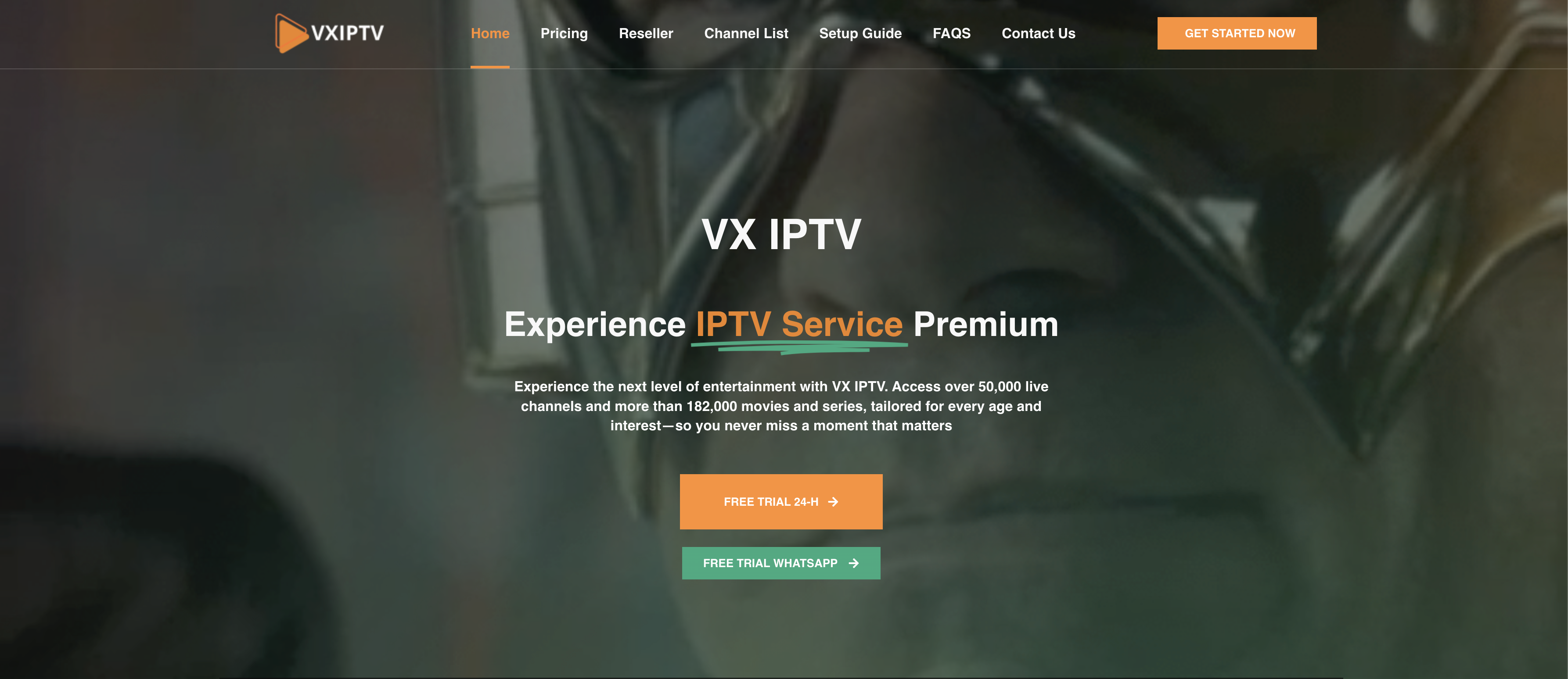 VX IPTV - Premium IPTV provider with HD streaming and VOD content